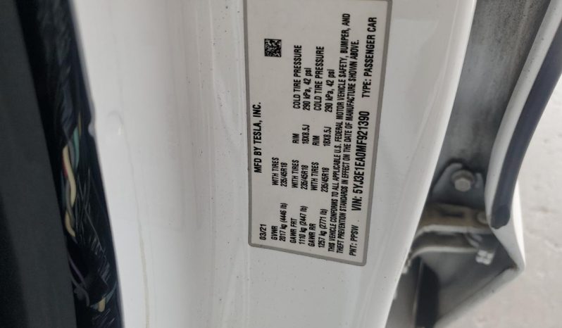 
TESLA MODEL 3 SR+ RWD, 2021 full									