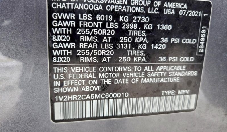 
VOLKSWAGEN ATLAS SE, 2021 full									