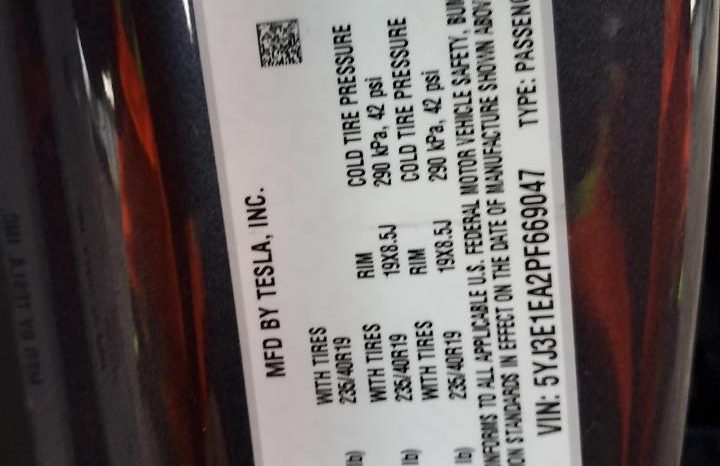 
TESLA MODEL 3 RWD, 2023 full									