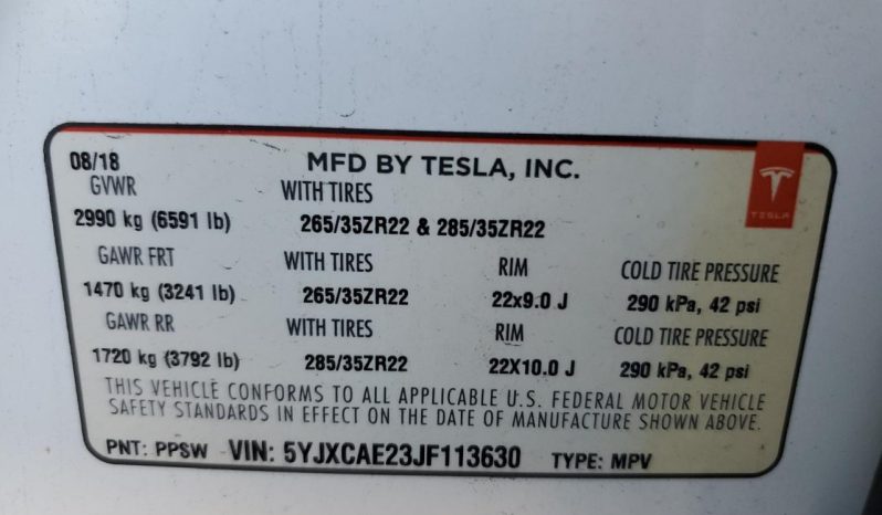 
TESLA MODEL X 75D, 2018 full									