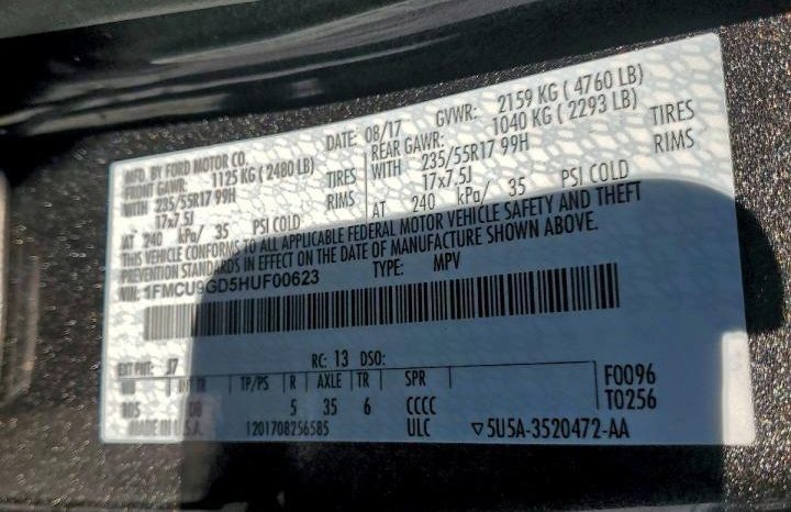 
FORD ESCAPE SE, 2017 full									