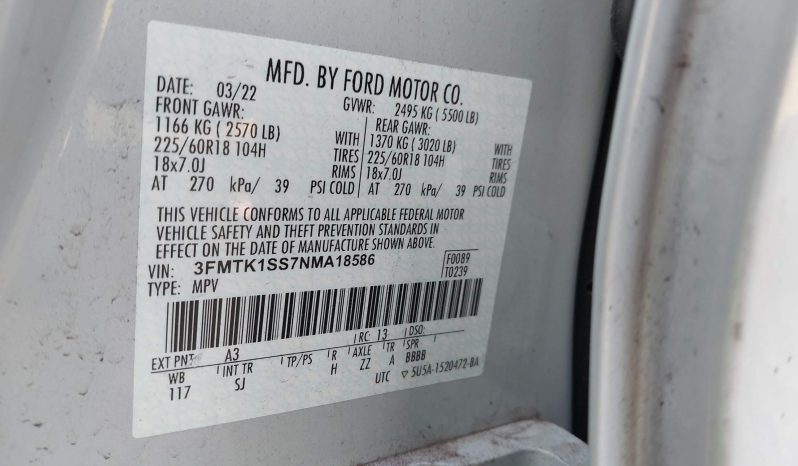 
FORD MUSTANG MACH-E SELECT, 2022 full									