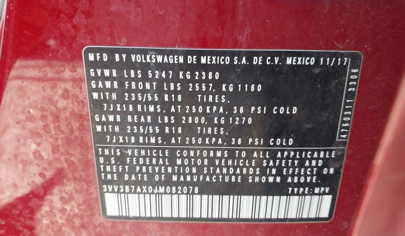 
VOLKSWAGEN TIGUAN 2.0T SEL, 2018 (2017) full									