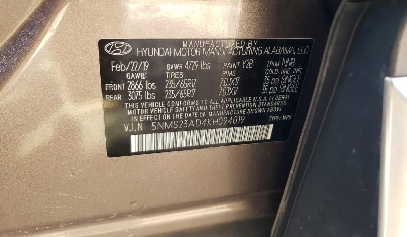 
HYUNDAI SANTA FE SE, 2019 full									