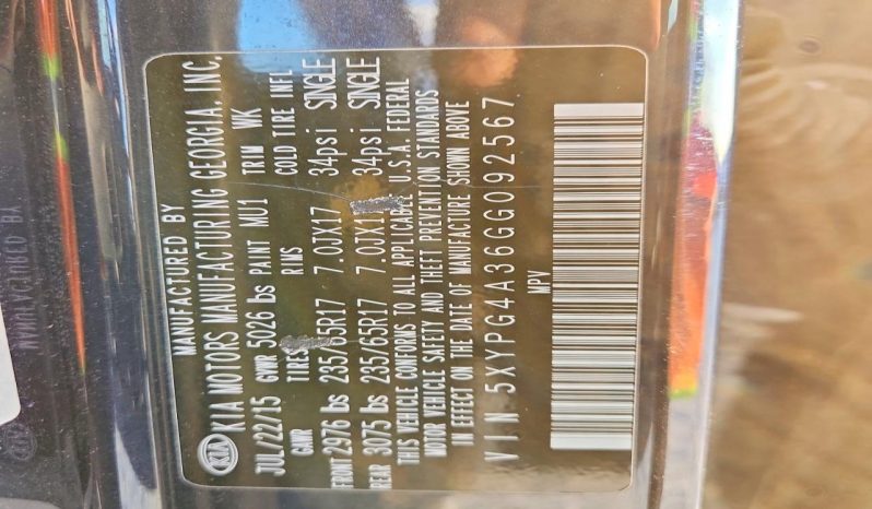 
KIA SORENTO LX, 2016 (2015) full									