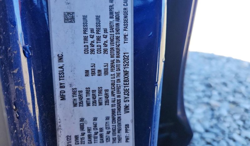 
TESLA MODEL 3 LR DM, 2022 full									