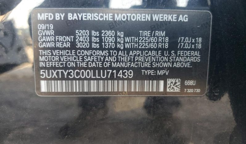 
BMW X3 SDRIVE30I 2020 (2019) full									