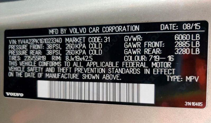 
VOLVO XC90 T6, 2016 (2015) full									