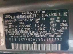 
KIA SORENTO LX, 2016 full									