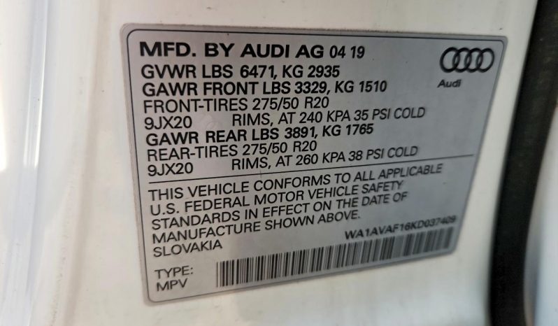 
AUDI Q8 PREMIUM, 2019 full									