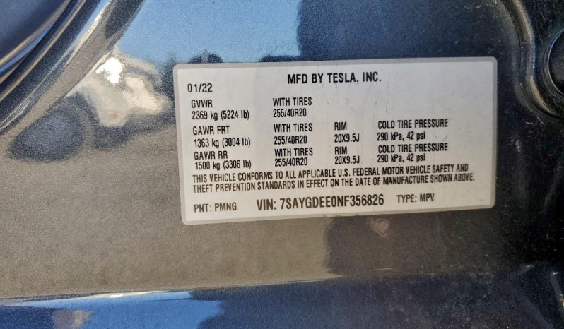 
TESLA MODEL Y LR DM, 2022 full									