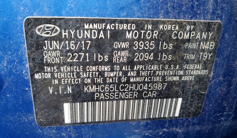 
HYUNDAI IONIQ HYBRID BLUE, 2017 full									