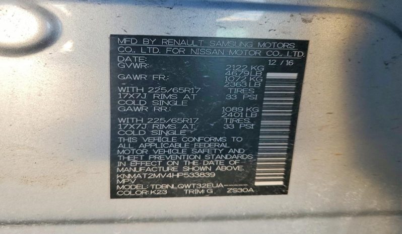 
NISSAN ROGUE SV, 2017 (2016) full									