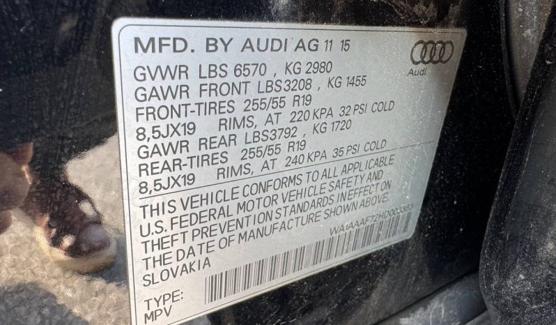 
AUDI Q7 3.0T PREMIUM, 2017 (11/2015) full									