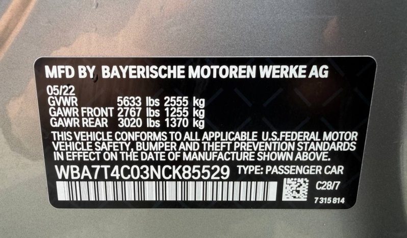 
BMW 7 SERIES 740 XI,2022 full									