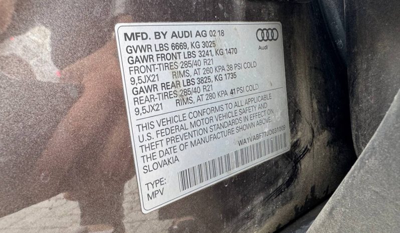 
AUDI Q7 PRESTIGE, 2018 full									