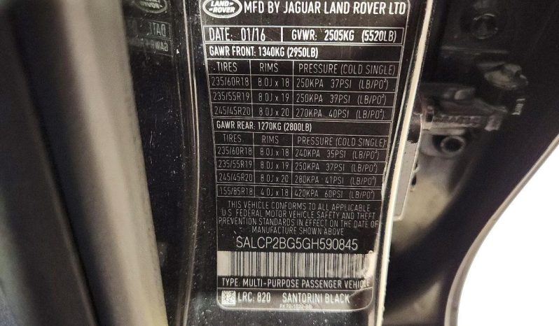 
LAND ROVER DISCOVERY SPORT SE, 2016 full									