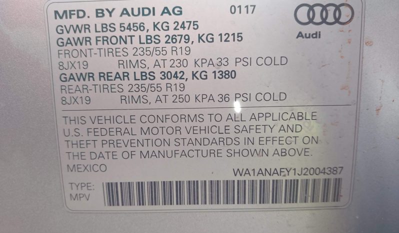 
AUDI Q5 2.0T PREMIUM PLUS, 2018 (2017) full									