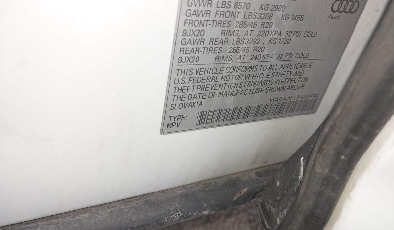 
AUDI Q7 3.0T PREMIUM, 2017 (2016) full									