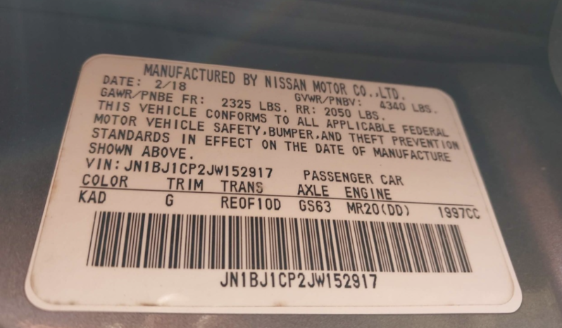 
NISSAN ROGUE SPORT SV, 2018 full									