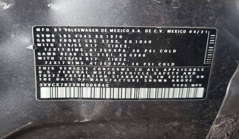 
VOLKSWAGEN TAOS S, 2022 (2021) full									
