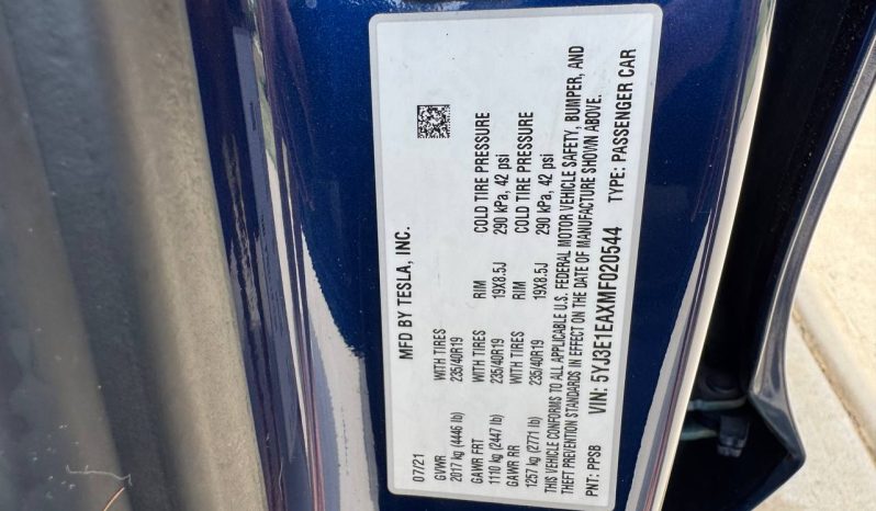 
TESLA MODEL 3 SR RWD, 2021 full									