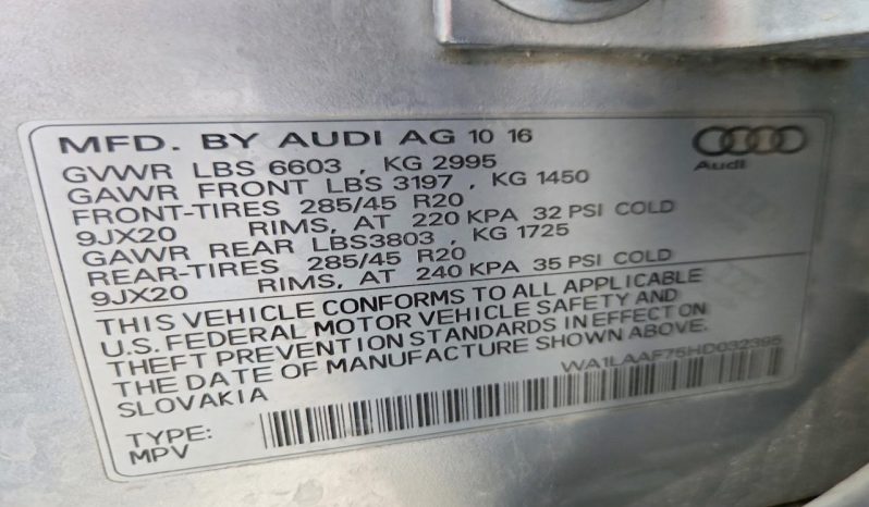 
AUDI Q7 PREMIUM PLUS, 2017 (2016) full									