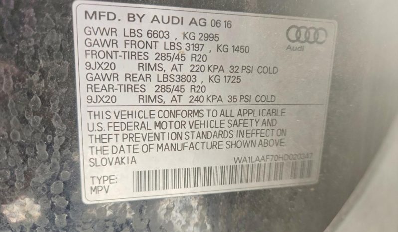 
AUDI Q7 PREMIUM PLUS, 2017 (2016) full									