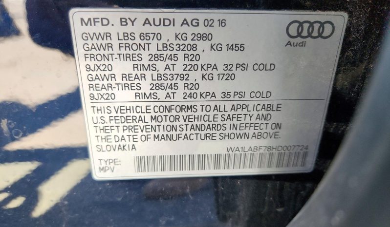 
AUDI Q7 PREMIUM PLUS, 2017 (2016) full									