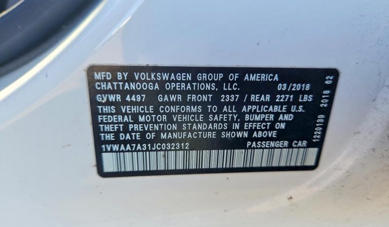 
VOLKSWAGEN PASSAT S, 2018 full									
