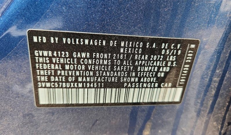 
VOLKSWAGEN JETTA S, 2019 full									