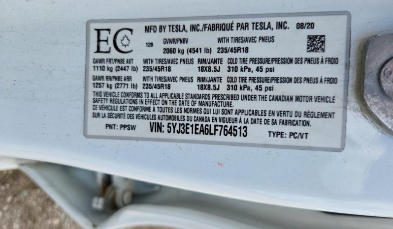 
TESLA MODEL 3 SR+ RWD, 2020 full									