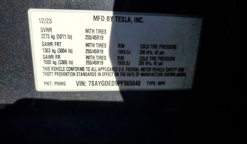 
TESLA MODEL Y RWD, 2023 full									