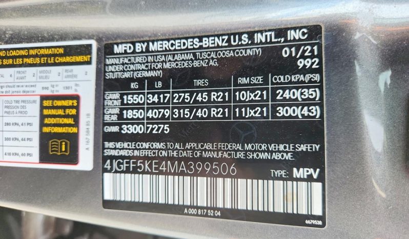 
MERCEDES-BENZ GLS 450 4MATIC, 2021 full									