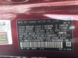 
HONDA CLARITY PLUG-IN HYBRID, 2018 (2017) full									