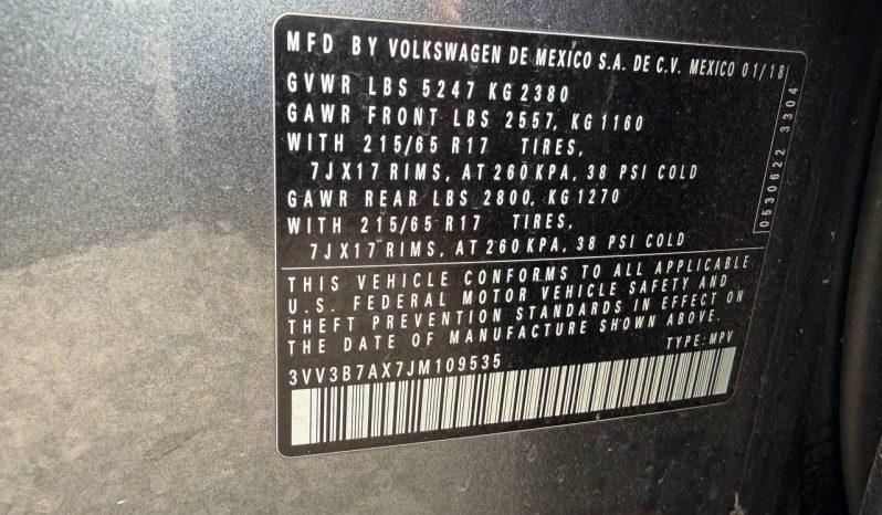 
VOLKSWAGEN TIGUAN SE, 2018 full									