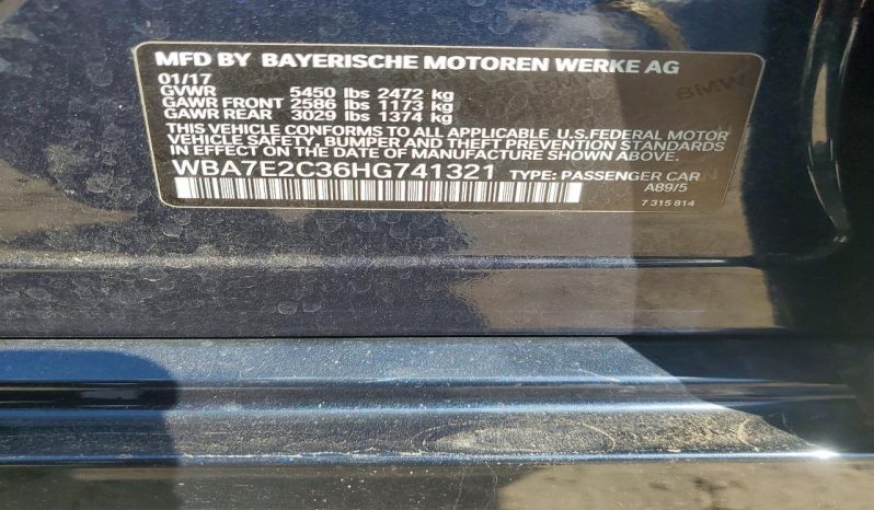
BMW 740 I, 2017 full									