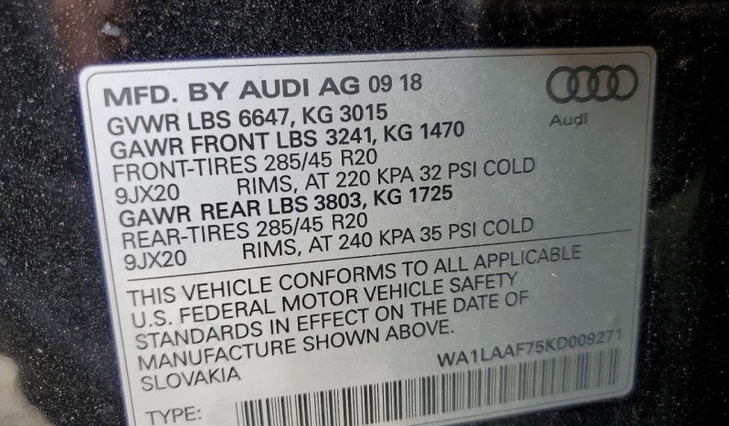 
AUDI Q7 PREMIUM PLUS, 2019 (2018) full									