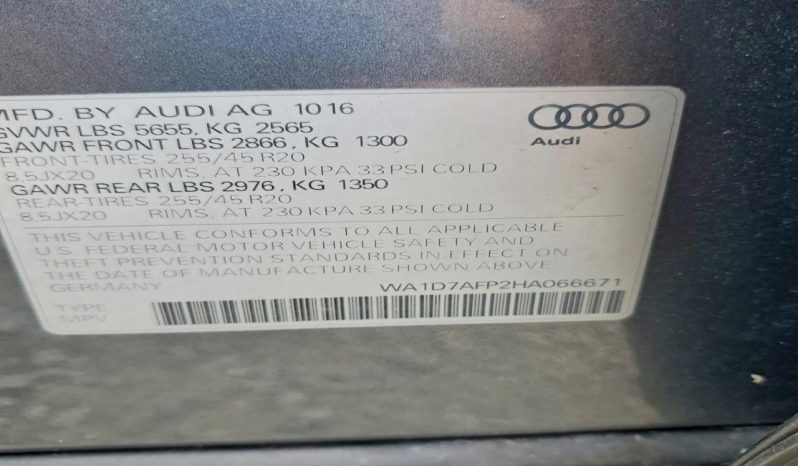 
AUDI Q5 PREMIUM PLUS S-LINE, 2017 (2016) full									