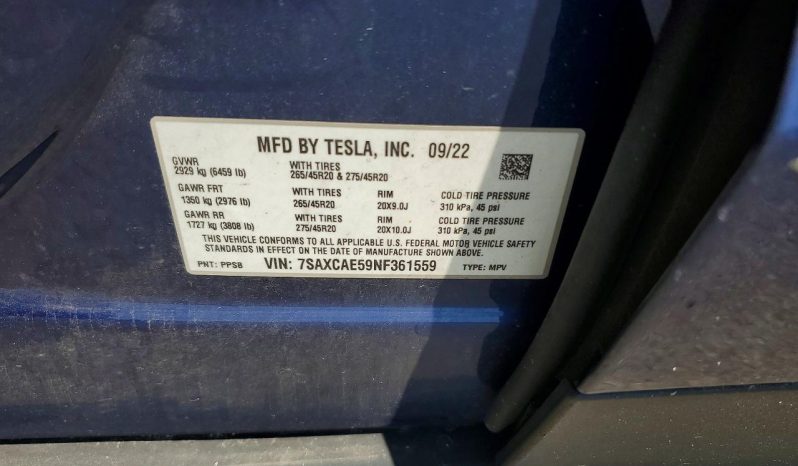 
TESLA MODEL X, 2022 full									
