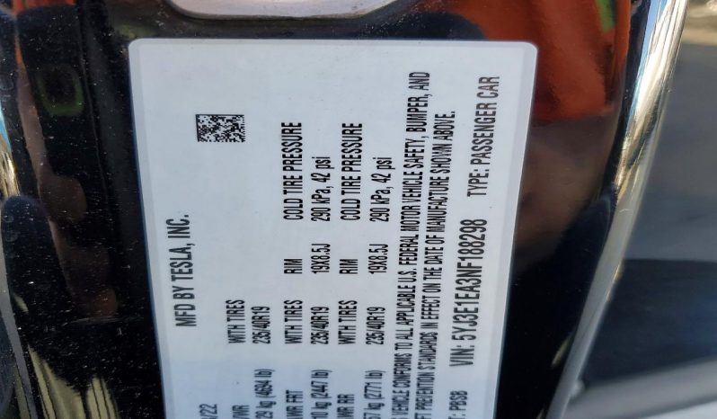 
TESLA MODEL 3 RWD, 2022 full									