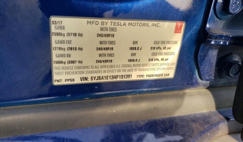 
TESLA MODEL S 75, 2017 full									