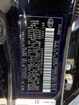 
TOYOTA CAMRY LE, 2019 (2018) full									