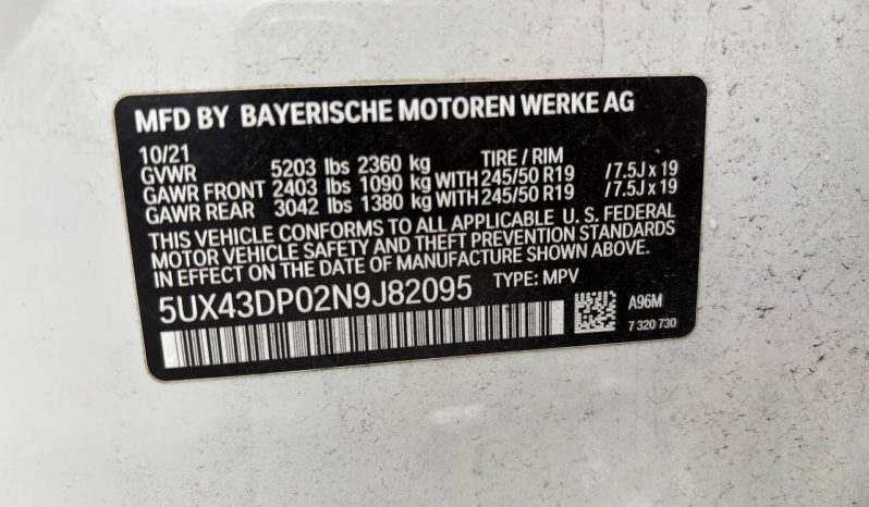 
BMW X3 SDRIVE30I, 2022 (2021) full									