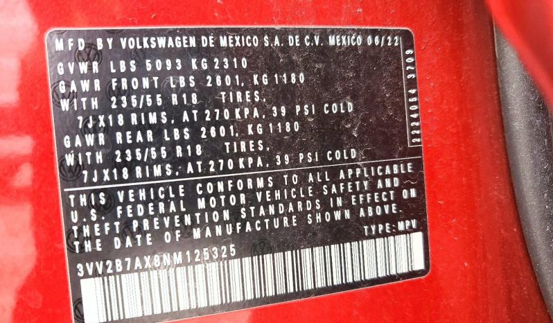 
VOLKSWAGEN TIGUAN SE, 2022 full									