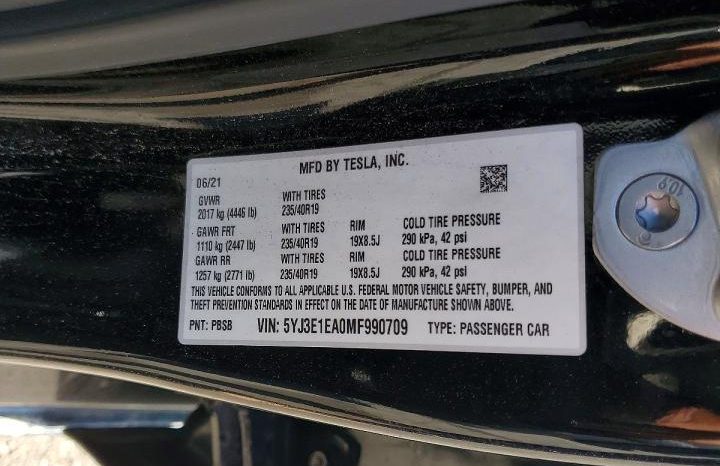 
TESLA MODEL 3 SR+ RWD, 2021 full									