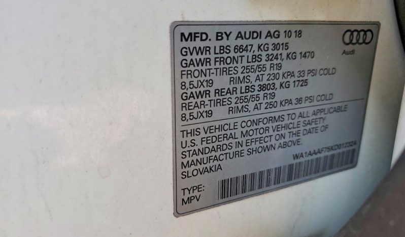 
AUDI Q7 PREMIUM, 2019 (2018) full									