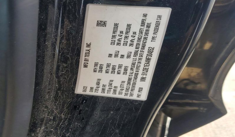 
TESLA MODEL 3 RWD, 2022 full									