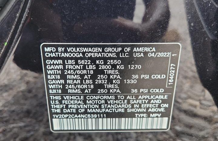 
VOLKSWAGEN ATLAS SE, 2022 full									