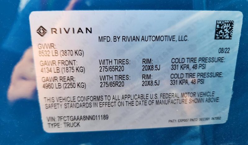 
RIVIAN R1T ADVENTURE, 2022 full									